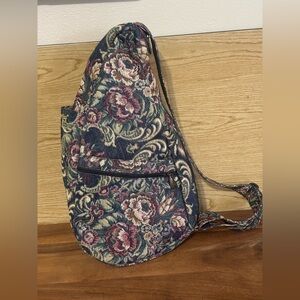 Vintage Ameribag Healthy Back Bag Sling Backpack, Gray Nylon, Made in USA